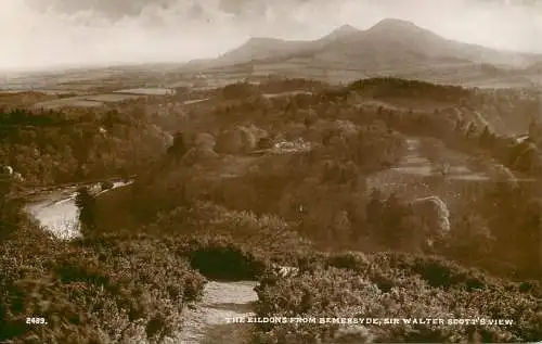 Scotland Eildons from Bemersyde , Sir Walter Scott's view