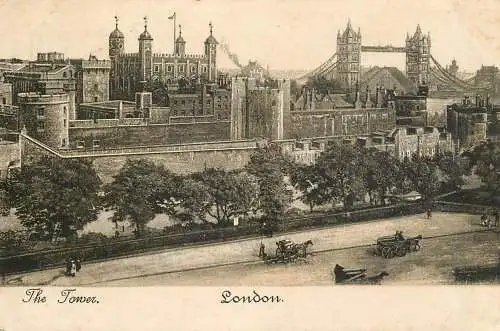 England London Tower & Tower Bridge general view