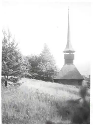 Romania architecture photo 9 x 12 cm Romania church facade and tower 1965