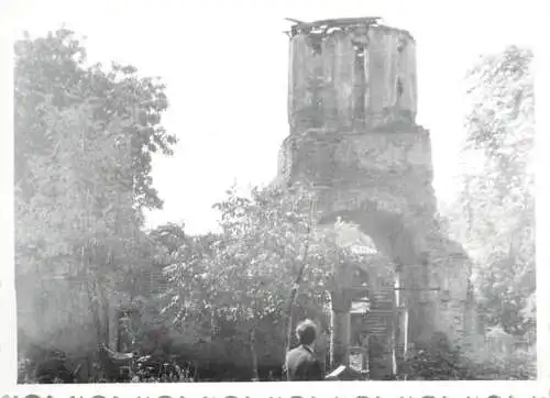 Romania architecture photo 9 x 12 cm Romania 1968 monastery ruins