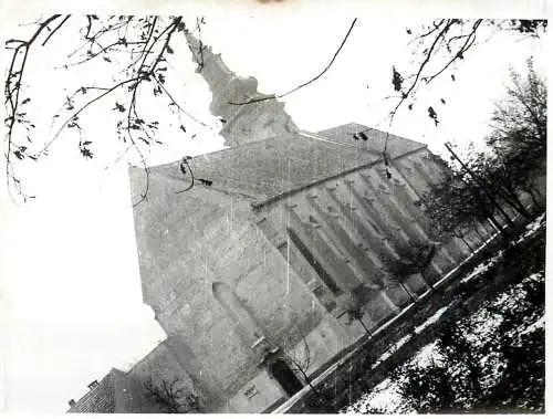 Romania architecture photo 9 x 12 cm cathedral facade and tower