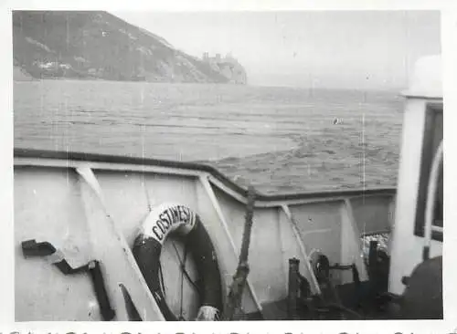 Romania architecture photo 9 x 12 cm Romania Costinesti boat and castle