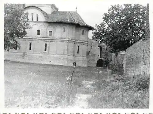 Romania architecture photo 9 x 12 cm monastery courtyard
