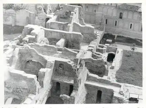 Romania architecture photo 9 x 12 cm castle ruins aerial