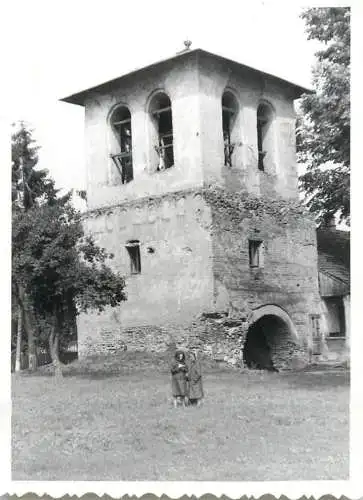 Romania architecture photo 9 x 12 cm facade tower ruin