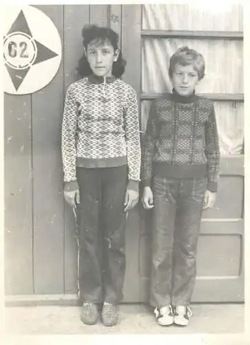 Original foto photo social history Romania children