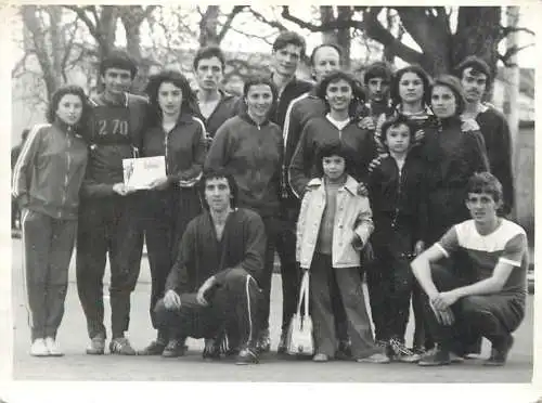 Original foto photo social history Romania athletic team race diploma