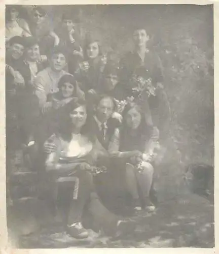 Original foto photo social history Romania teenagers and teacher group photo