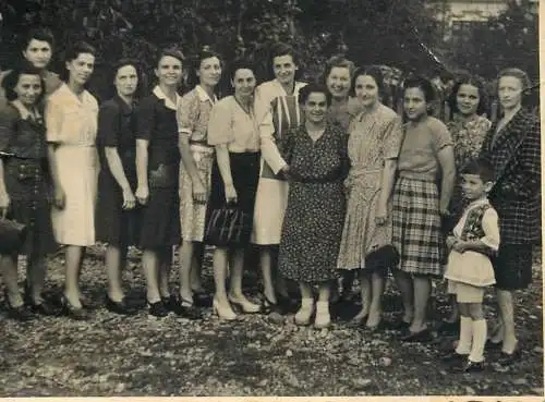 Original foto photo social history 1947 Romania Campina group of mothers