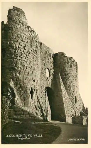 Wales Denbigh town walls Burgess gate detail view