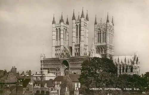 England Lincoln Cathedral from southwest