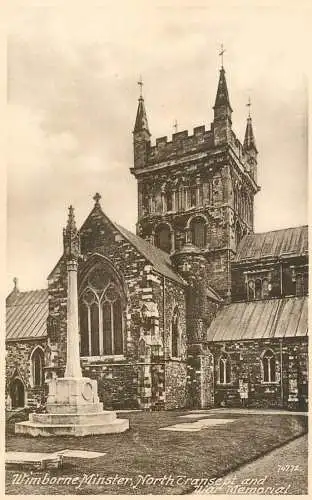 England Wimborne Minster north transept & war memorial