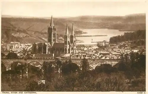 England Truro river & cathedral