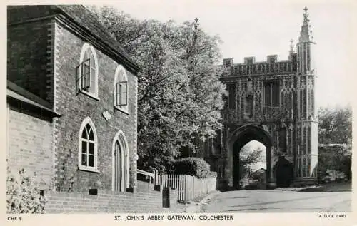 England Colchester St John's Abbey Gateway real photo Tuck card