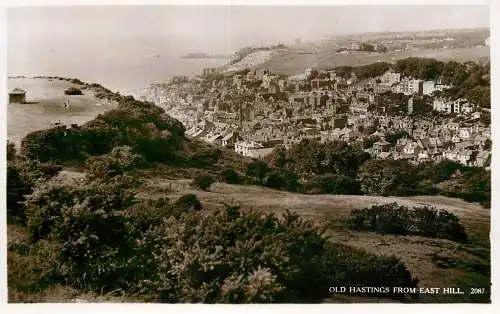 Wales Hastings old city view from east hill