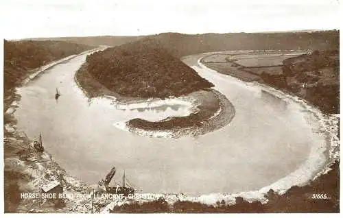 Wales Chepstow Horse Shoe Pass from Llancant general view