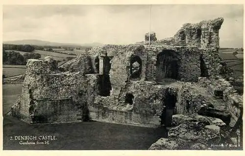 Wales Denbigh Castle Garehouse from southeast historical landmark