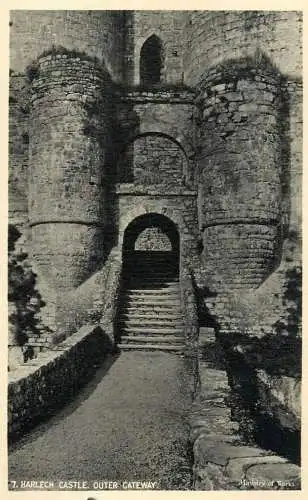 Wales Harlech Castle Outer Gate