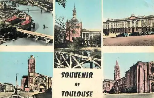 cpsm France Souvenir de Toulouse