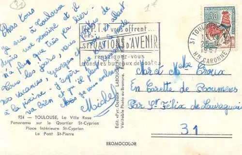 cpsm France Toulouse la Ville Rose multi view