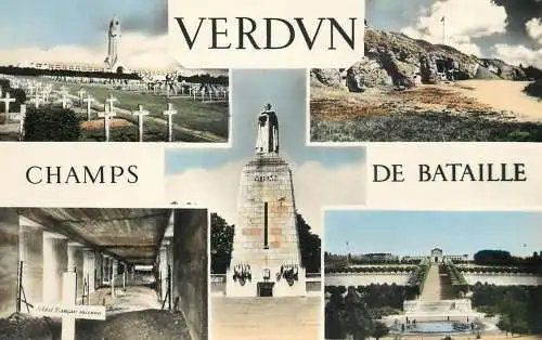 cpsm France Verdun champs de bataille multi view