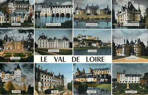 cpsm France Le Val de Loire Les Chateaux multi view