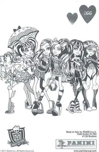 Monster High by Panini 2011 Mattel Inc. card Abbey bominable