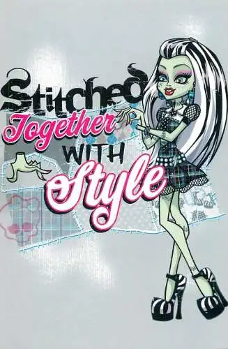 Monster High by Panini 2011 Mattel Inc. card stitched together with style
