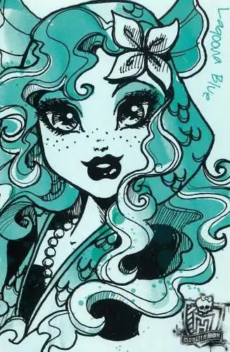 Monster High by Panini 2011 Mattel Inc. card Lagoona blue