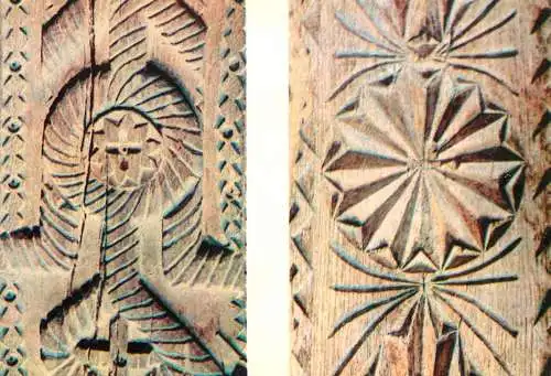 Romania folklore & ethnography traditional wood carvings in Maramures gate