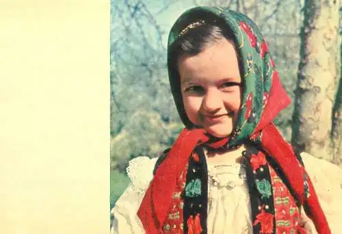 Romania folklore & ethnography traditional costumes in Mara children purity