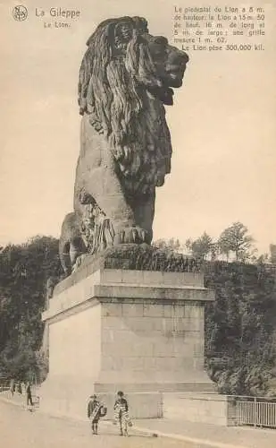 Belgique La Gileppe barrage et lion statue 1928