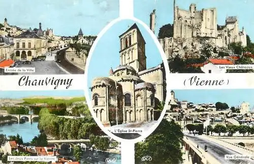 cpsm France Chauvigny (Vienne) multi view
