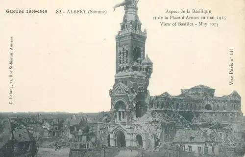 Guerre 1914-1916 France Albert (Somme) basilique