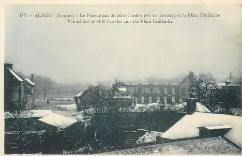 Guerre 1914-1916 France Albert (Somme) le pensionat de Mile Cordier