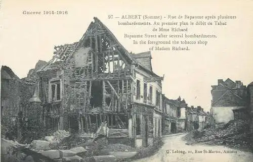 Guerre 1914-1916 France Albert (Somme) ruins