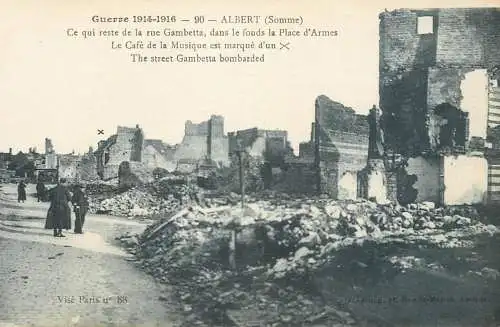 Guerre 1914-1916 France Albert (Somme) ruins