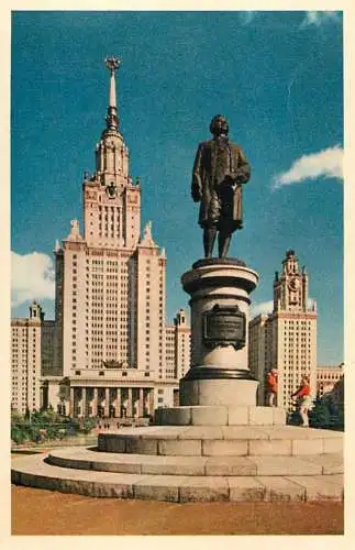 Russia Moscow M. Lomonosov monument