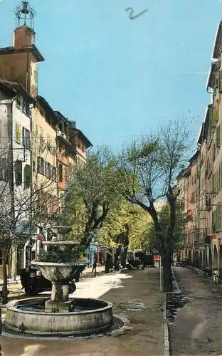 cpsm France Grasse La Place aux Aires & La Vieille Fontaine