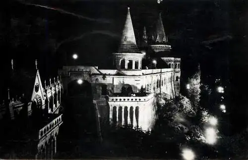 Hungary Budapest Halaszbastya night view
