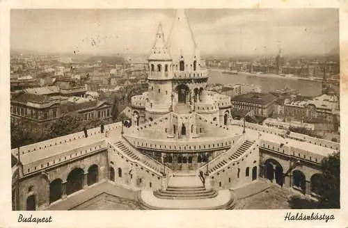Hungary Budapest Halaszbastya & cityscape
