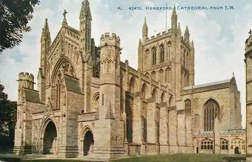 England Hereford - the Cathedral from southwest
