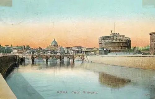 Italy Roma Castel S. Angelo river scenery