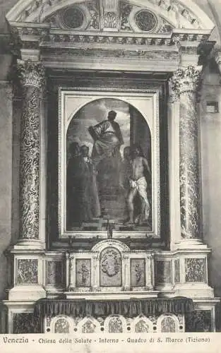 Italy Venezia Chiesa della Salute - Interno - Quadro di S Marco ( Tiziano)