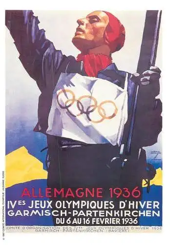 Olympic Games poster postcard 1991 - Allemagne