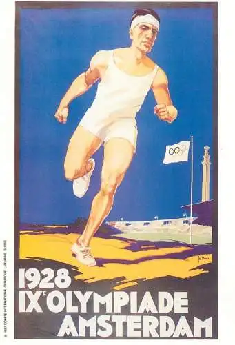 Olympic Games poster postcard 1991 - Amsterdam