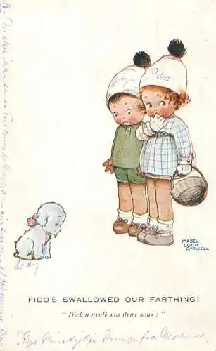 Attwell Mabel Lucie caricature Fido`s swallowed our farthing