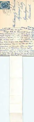Gruss aus Heidelberg leporello fold out multi views postcard 1953