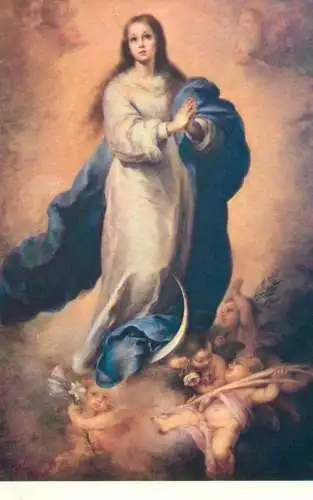Fine arts postcard Prado Murillo the conception of the Escorial