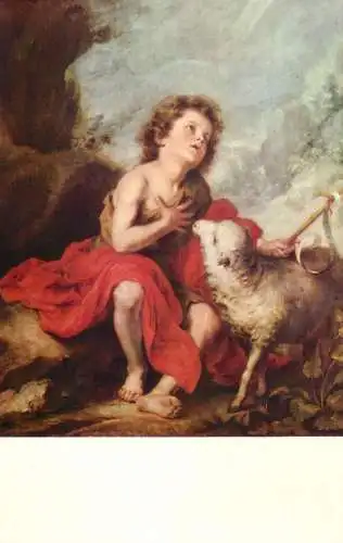 Fine arts postcard Prado Murillo San Juan Bautista